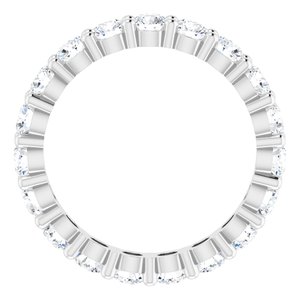 10K White Gold 2 7/8 CTW Natural Diamond Eternity Band Size 8.75