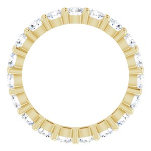 10K Yellow Gold 2 7/8 CTW Natural Diamond Eternity Band Size 8.75