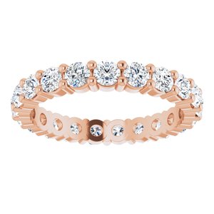 10K Rose Gold 1 7/8 CTW Natural Diamond Eternity Band Size 8.75