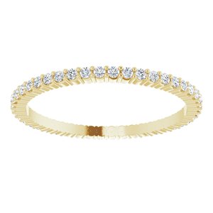 10K Yellow Gold 3/8 CTW Natural Diamond Eternity Band Size 9