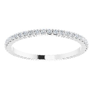 10K White Gold 3/8 CTW Natural Diamond Eternity Band Size 9