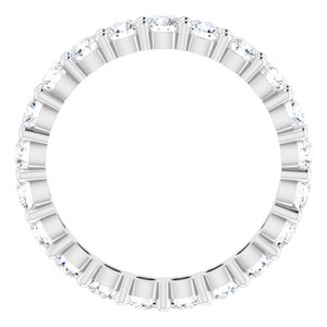 10K White Gold 2 1/2 CTW Natural Diamond Eternity Band Size 9