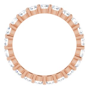 10K Rose Gold 2 1/2 CTW Natural Diamond Eternity Band Size 9