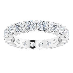 10K White Gold 4 1/3 CTW Natural Diamond Eternity Band Size 9