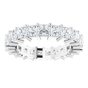 10K White Gold 4 1/4 CTW Natural Diamond Eternity Band Size 7.75