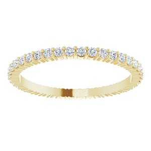 10K Yellow Gold 5/8 CTW Natural Diamond Eternity Band Size 8.75