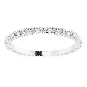14K White Gold 1/2 CTW Lab-Grown Diamond Eternity Band Size 8.75