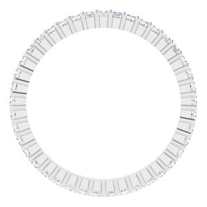 10K White Gold 7/8 CTW Lab-Grown Diamond Eternity Band Size 8.75