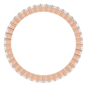 10K Rose Gold 7/8 CTW Lab-Grown Diamond Eternity Band Size 8.75