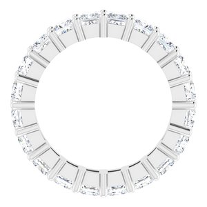 10K White Gold 5 CTW Natural Diamond Eternity Band Size 8.75
