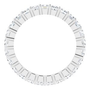 10K White Gold 2 3/4 CTW Natural Diamond Eternity Band Size 8.75