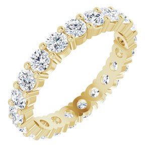 10K Yellow Gold 2 1/2 CTW Natural Diamond Eternity Band Size 9