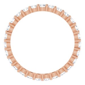 10K Rose Gold 1 CTW Natural Diamond Eternity Band Size 8.5