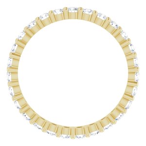 10K Yellow Gold 1 CTW Lab-Grown Diamond Eternity Band Size 8.5