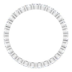 10K White Gold 1 CTW Lab-Grown Diamond Eternity Band Size 8.5