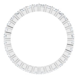 10K White Gold 1 3/8 CTW Natural Diamond Eternity Band Size 9