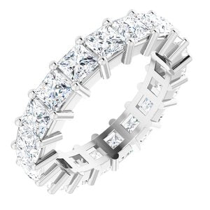10K White Gold 5 1/3 CTW Natural Diamond Eternity Band Size 8.75