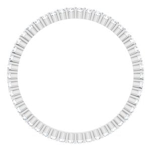 10K White Gold 3/8 CTW Natural Diamond Eternity Band Size 9