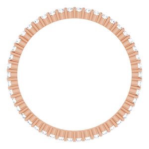 10K Rose Gold 3/8 CTW Natural Diamond Eternity Band Size 9