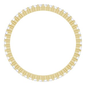 10K Yellow Gold 3/8 CTW Lab-Grown Diamond Eternity Band Size 9
