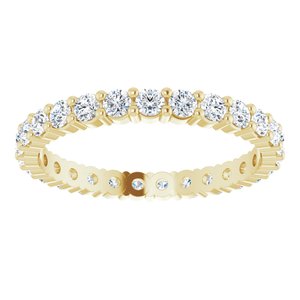 10K Yellow Gold 1 CTW Lab-Grown Diamond Eternity Band Size 8.5