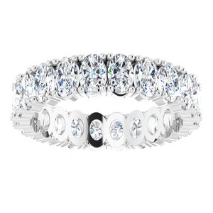 Platinum 3 9/10 CTW Lab-Grown Diamond Eternity Band Size 9