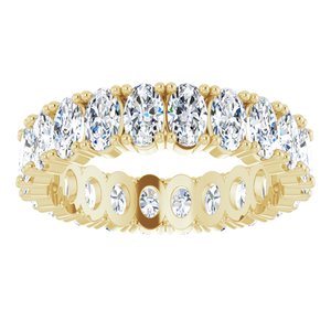 14K Yellow Gold 5 1/2 CTW Natural Diamond Eternity Band Size 9