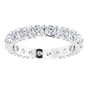 10K White Gold 1 1/5 CTW Natural Diamond Eternity Band Size 4