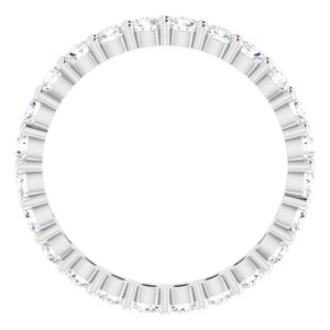 10K White Gold 1 3/8 CTW Natural Diamond Eternity Band Size 7.5
