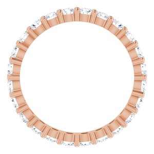 10K Rose Gold 1 3/8 CTW Natural Diamond Eternity Band Size 7.5
