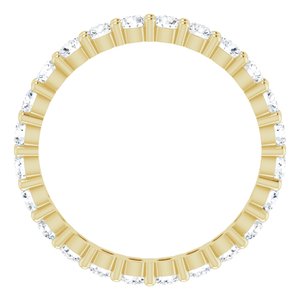 10K Yellow Gold 1 3/8 CTW Natural Diamond Eternity Band Size 7.5