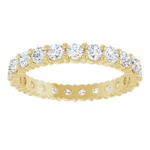 14K Yellow Gold 1 3/8 CTW Natural Diamond Eternity Band Size 7