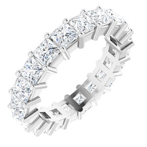 10K White Gold 5 CTW Lab-Grown Diamond Eternity Band Size 8.75