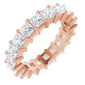 10K Rose Gold 5 CTW Natural Diamond Eternity Band Size 8.75