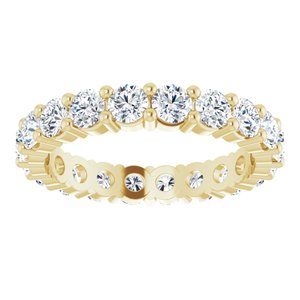 10K Yellow Gold 3 CTW Natural Diamond Eternity Band Size 9