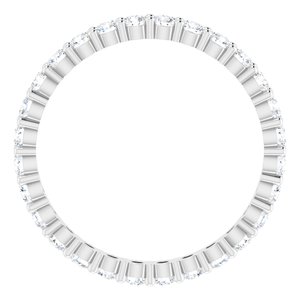 10K White Gold 1 1/8 CTW Natural Diamond Eternity Band Size 9