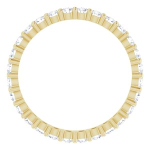 10K Yellow Gold 1 1/8 CTW Lab-Grown Diamond Eternity Band Size 9