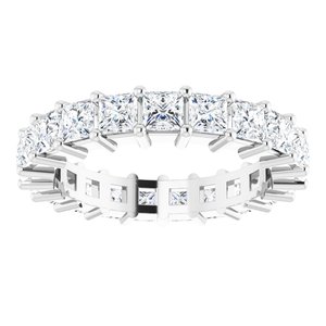 10K White Gold 4 1/4 CTW Natural Diamond Eternity Band Size 9
