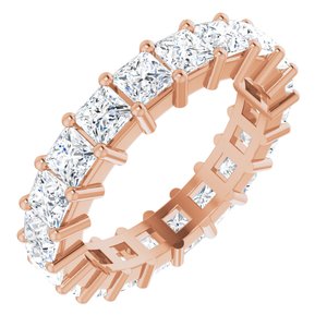 10K Rose Gold 5 CTW Natural Diamond Eternity Band Size 9