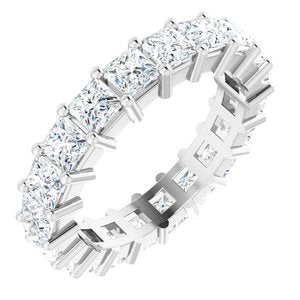 10K White Gold 5 CTW Natural Diamond Eternity Band Size 9