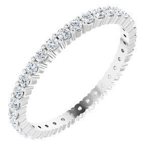 10K White Gold 3/4 CTW Lab-Grown Diamond Eternity Band Size 9