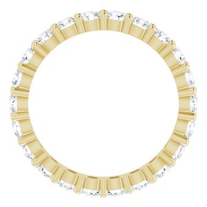 10K Yellow Gold 1 1/3 CTW Natural Diamond Eternity Band Size 5.5