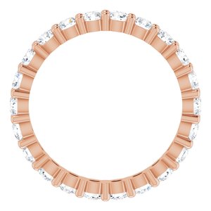 10K Rose Gold 1 1/3 CTW Natural Diamond Eternity Band Size 5.5