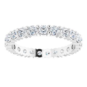 10K White Gold 1 3/8 CTW Lab-Grown Diamond Eternity Band Size 6.5