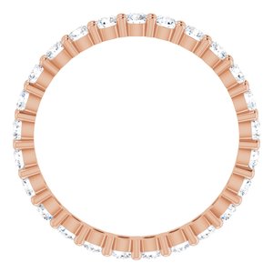 10K Rose Gold 1 1/2 CTW Natural Diamond Eternity Band Size 9