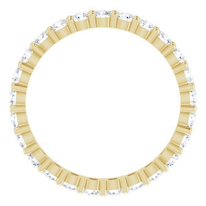10K Yellow Gold 1 1/2 CTW Lab-Grown Diamond Eternity Band Size 9