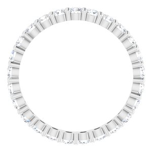 10K White Gold 1 1/2 CTW Natural Diamond Eternity Band Size 9