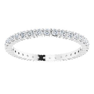 10K White Gold 3/4 CTW Lab-Grown Diamond Eternity Band Size 9