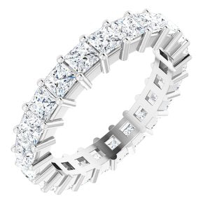 10K White Gold 3 3/4 CTW Natural Diamond Eternity Band Size 8.5