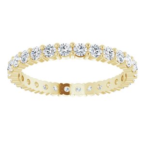 10K Yellow Gold 1 1/8 CTW Natural Diamond Eternity Band Size 9